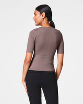 SPANXsmoothâ„¢ Jersey V-Neck Tee | Smoke